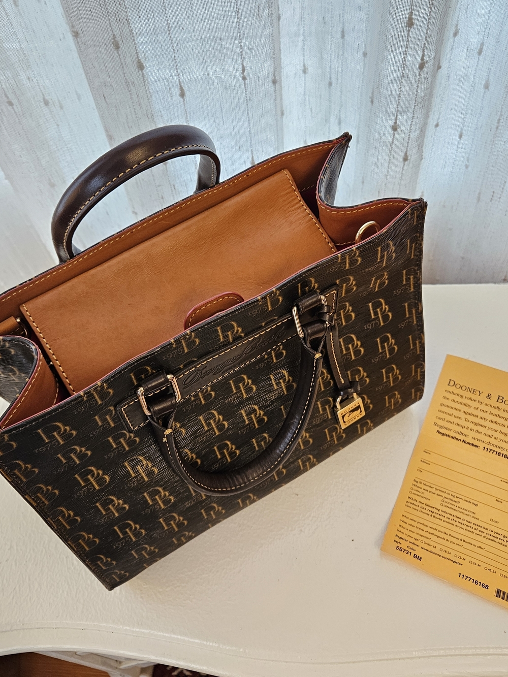 Authentic Dooney & Bourke Monogram Signature Tote